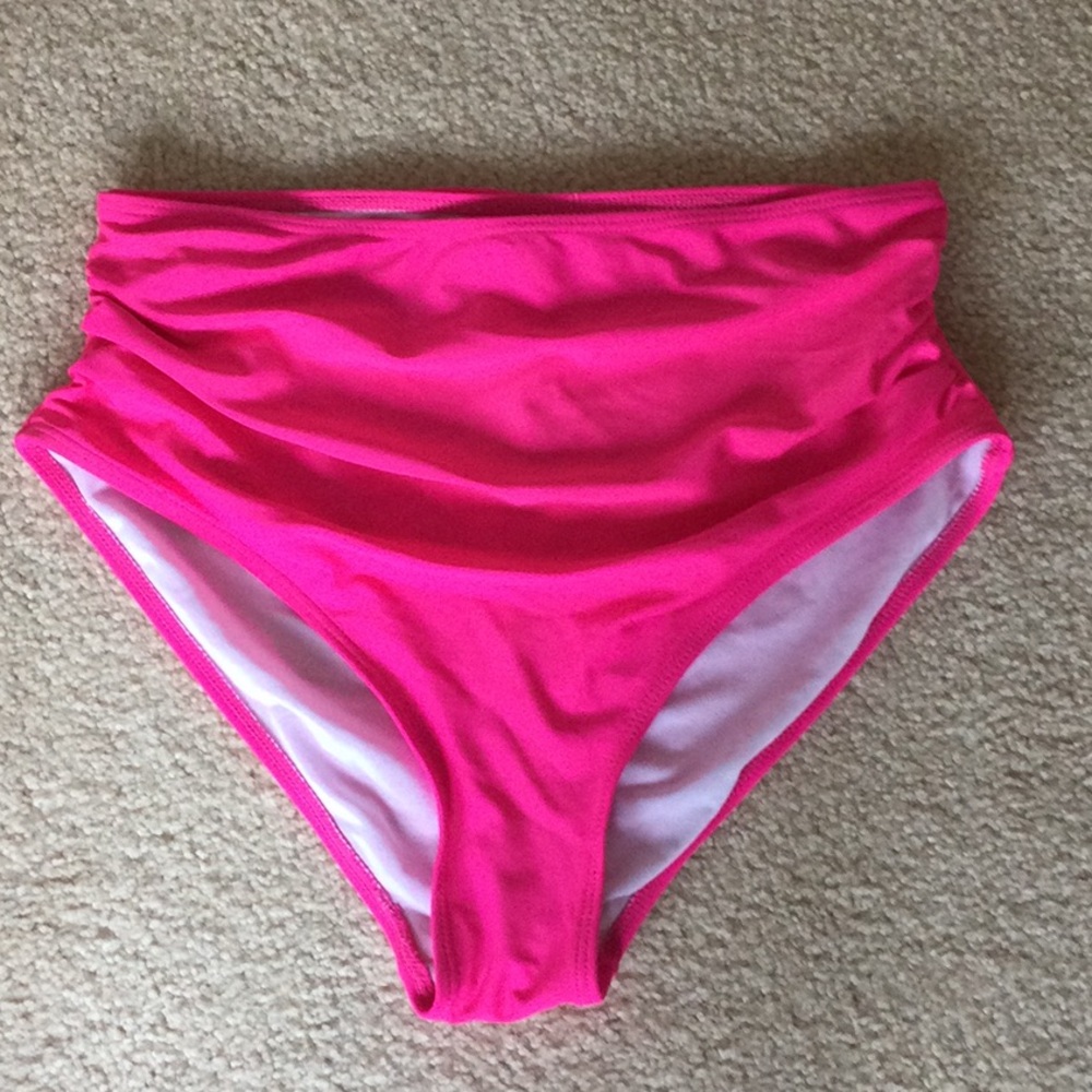 High-Waist Pink Women's Bikini Bottom